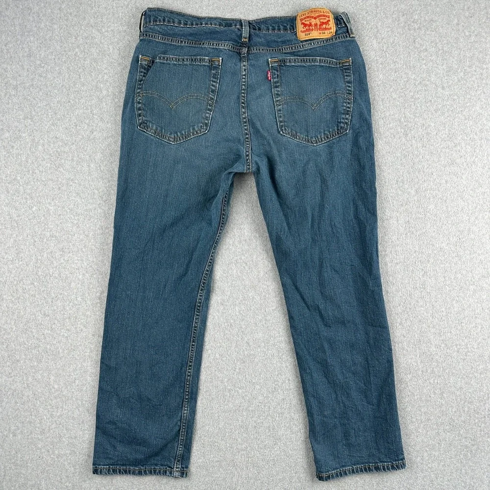 Levis Mens Jeans 36x29 Blue 514‎ Straight Fit WaterLess Denim 00514-0403